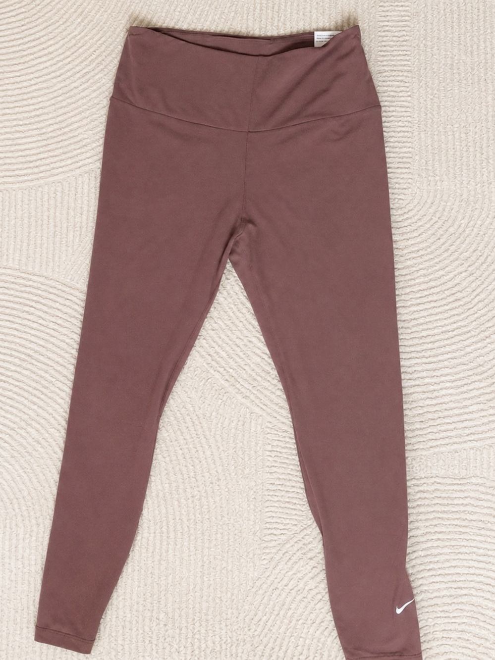 NWT Nike Dri Fit Women High Waisted Athletic Leggings Smokey Mauve SZ LG